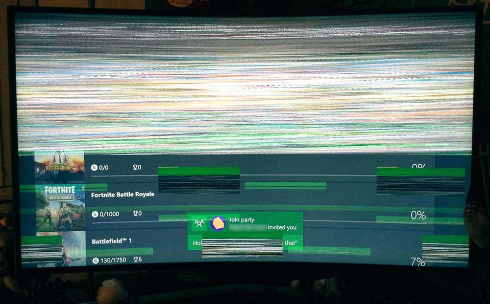 تعمیر خرابی تصویر ایکس باکس وان و ایکس باکس وان ایکس xbox one and xbox one x fltch sreen fix