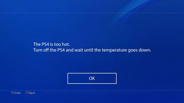 ارور داغ شدن بیش از حد پلی استیشن 4 PS4 too hot