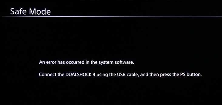 ارور صفحه سیاه ps4 خرابی هارد